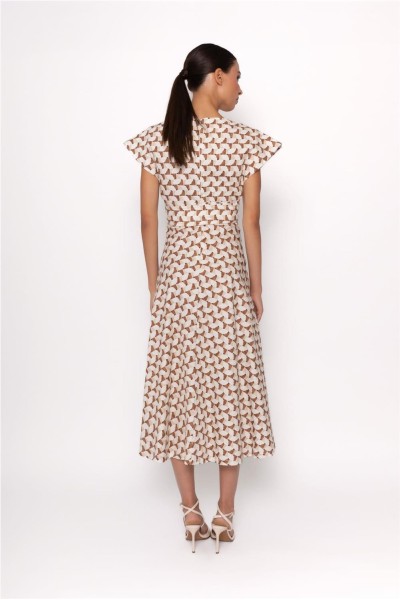 Vestido Arggido de corte camisero con lazada