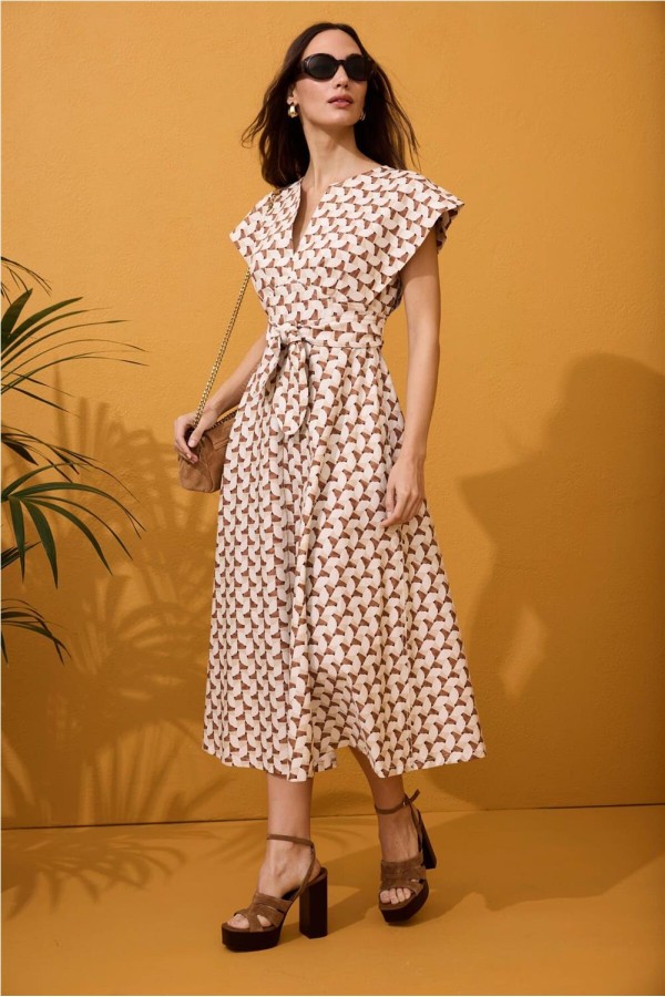 Vestido Arggido de corte camisero con...