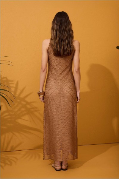 Vestido largo Arggido de manga sisa