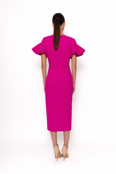 Vestido Arggido con pliegues en las mangas