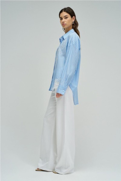 Camisa Salsa de rayas con encaje