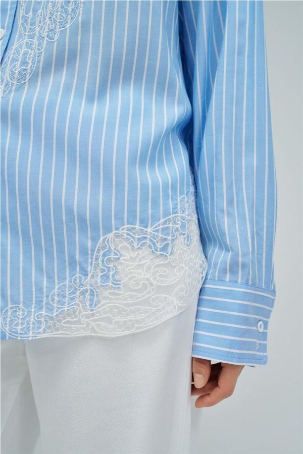 Camisa Salsa de rayas con encaje