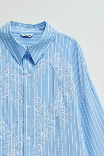Camisa Salsa de rayas con encaje