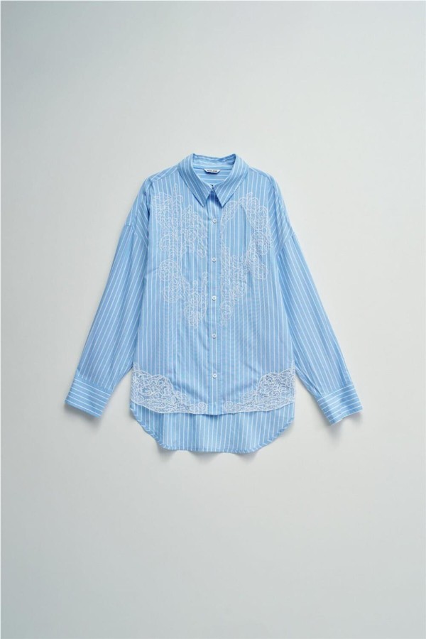 Camisa Salsa de rayas con encaje