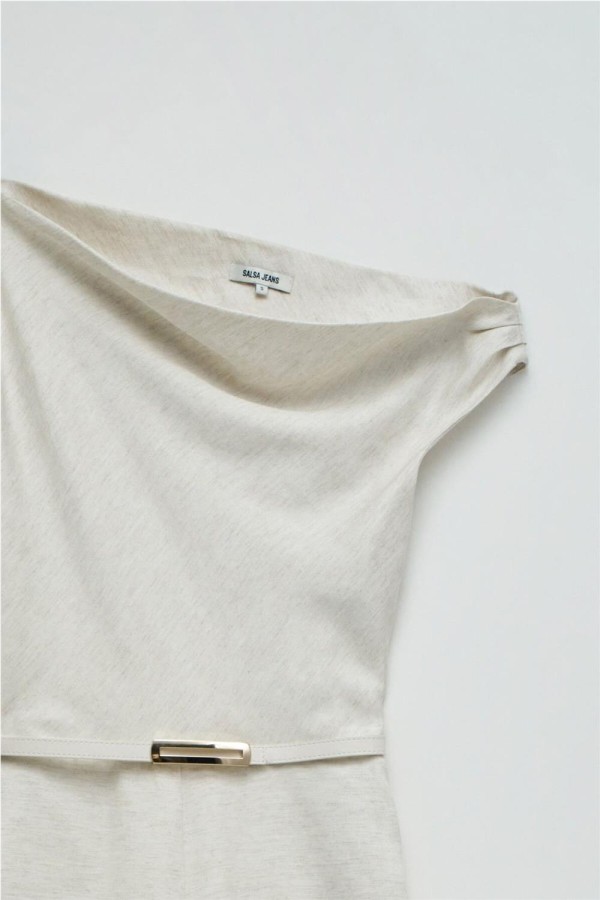 Mono Salsa de lino con pierna wide leg