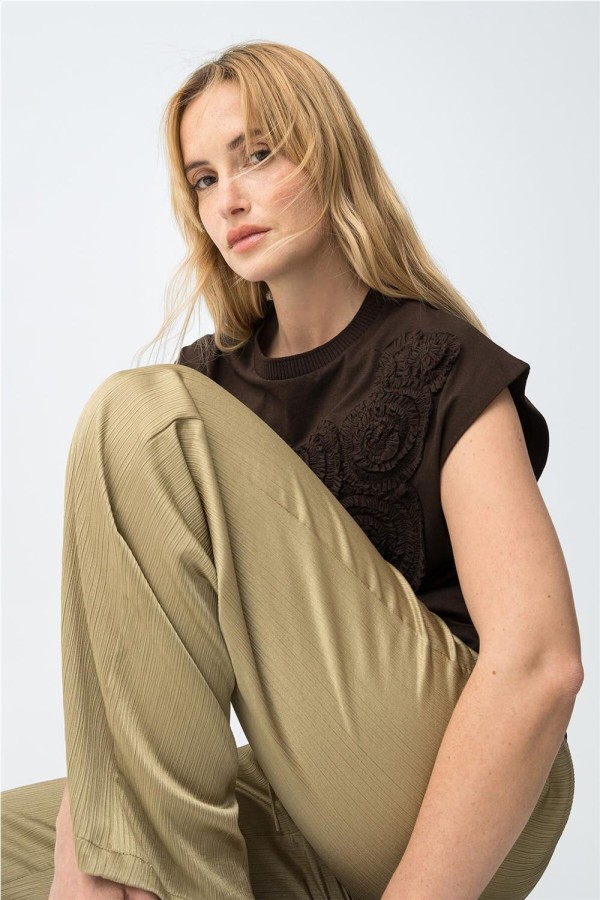 Camiseta Tiffosi chocolate de manga...