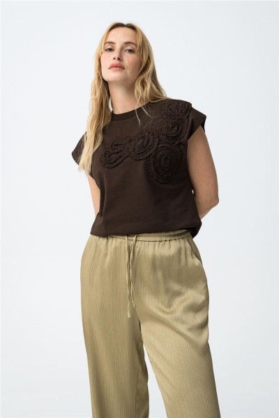 Camiseta Tiffosi chocolate de manga corta