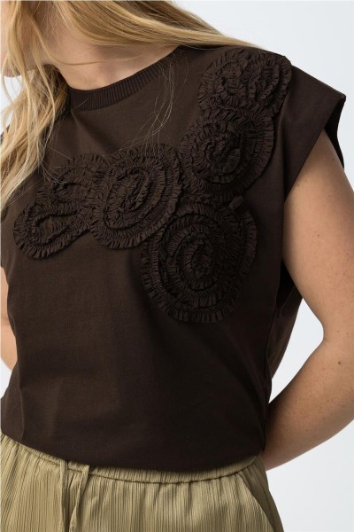 Camiseta Tiffosi chocolate de manga corta