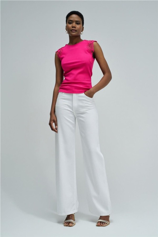 Top Salsa con encaje