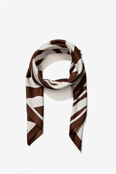 Pañuelo Tiffosi chocolate minimalista