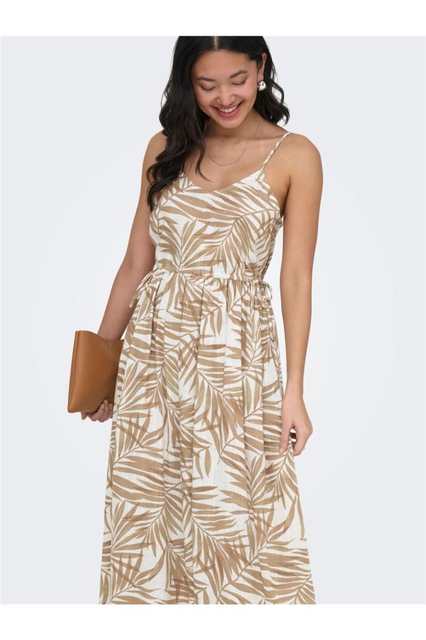 VESTIDO ONLSIESTA STRAP LINEN