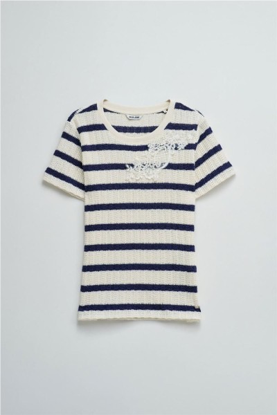 Camiseta Salsa de punto con rayas