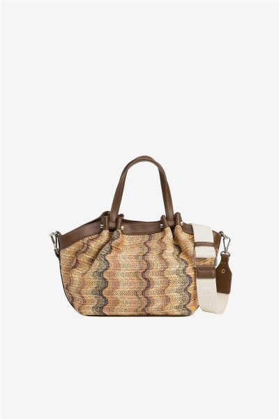 Bolso Tiffosi trenzado marrón