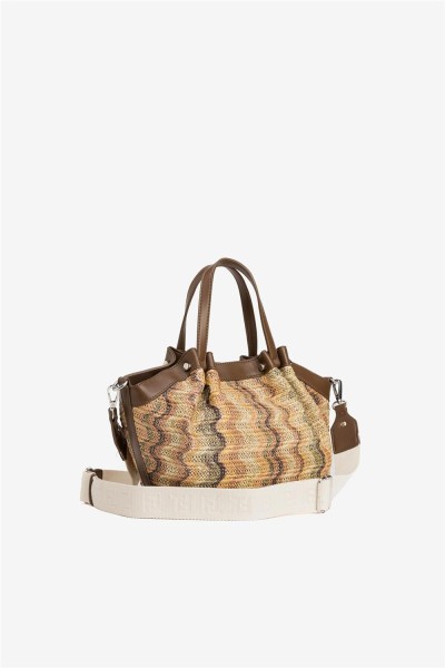 Bolso Tiffosi trenzado marrón