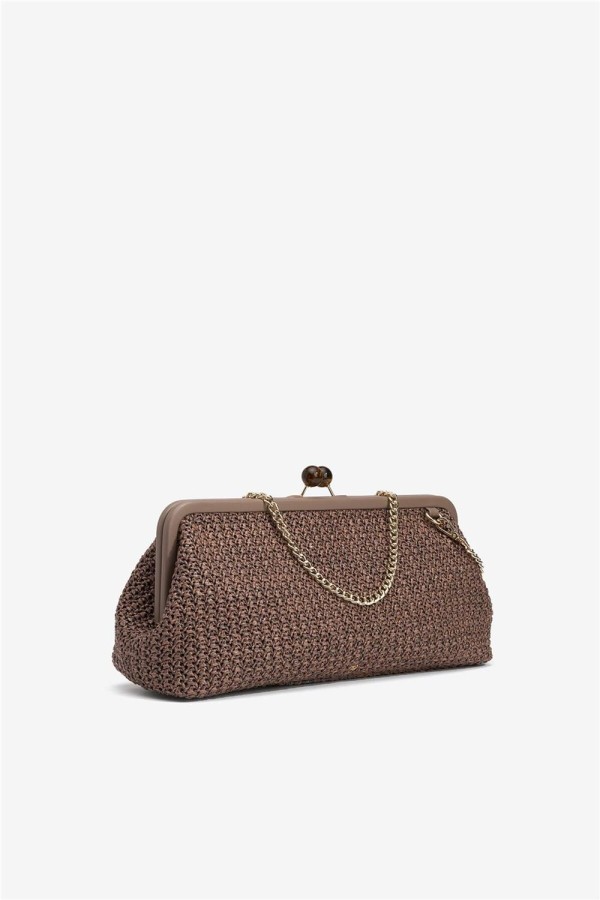 Clutch Tiffosi marrón tricotada 2