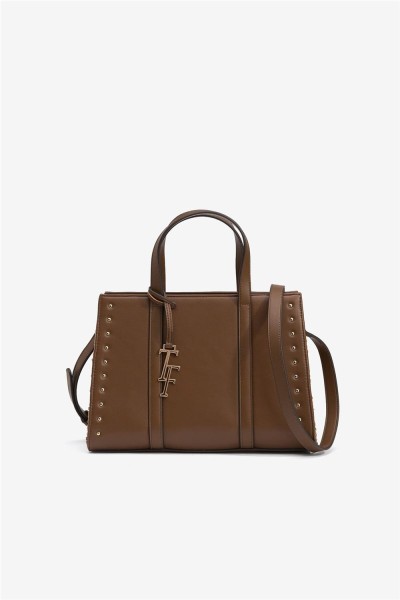 Bolso Tiffosi marrón con detalles
