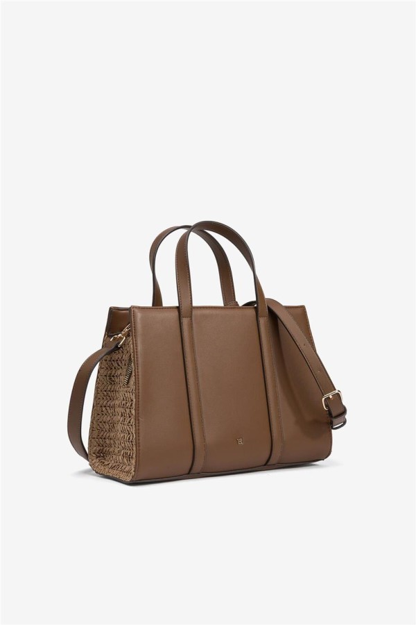 Bolso Tiffosi marrón con detalles