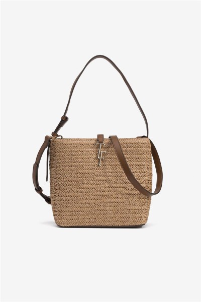 Bolso Tiffosi de paja trenzada