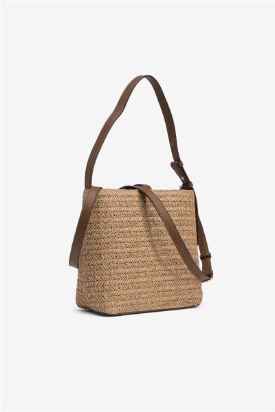 Bolso Tiffosi de paja trenzada