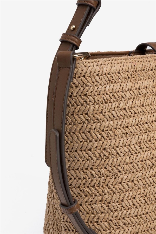Bolso Tiffosi de paja trenzada