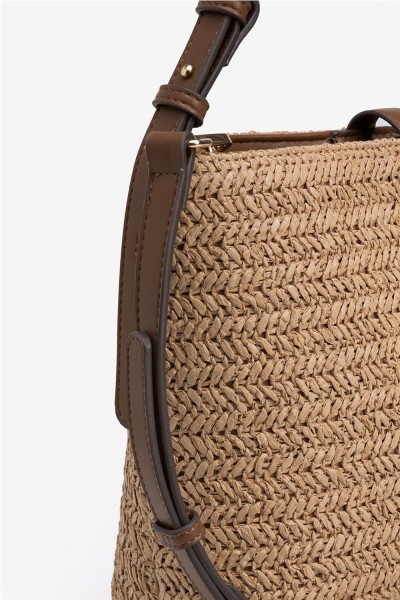 Bolso Tiffosi de paja trenzada