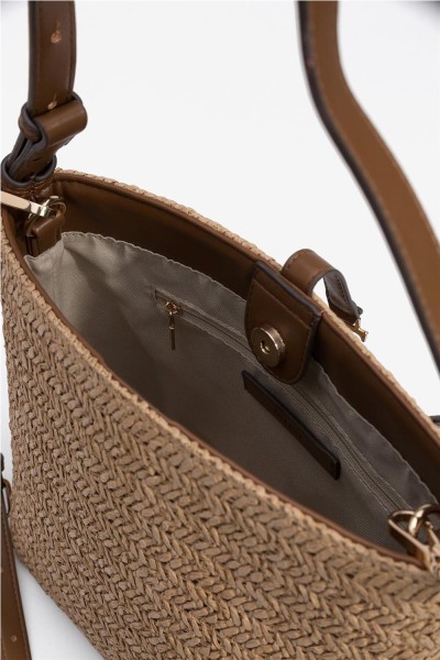 Bolso Tiffosi de paja trenzada
