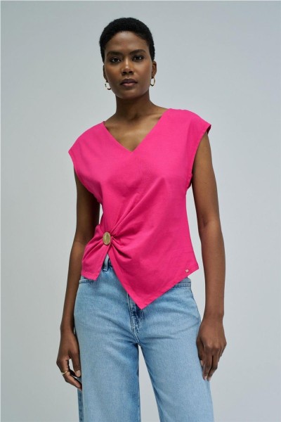Camiseta Salsa con aplicación dorada