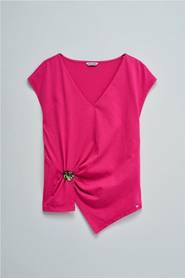 Camiseta Salsa con aplicación dorada