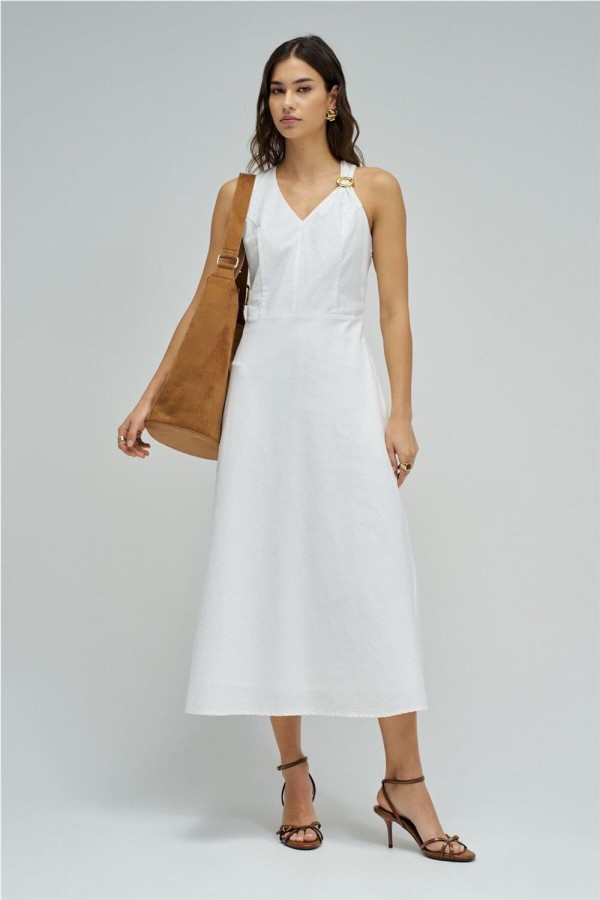 Vestido midi Salsa con lino