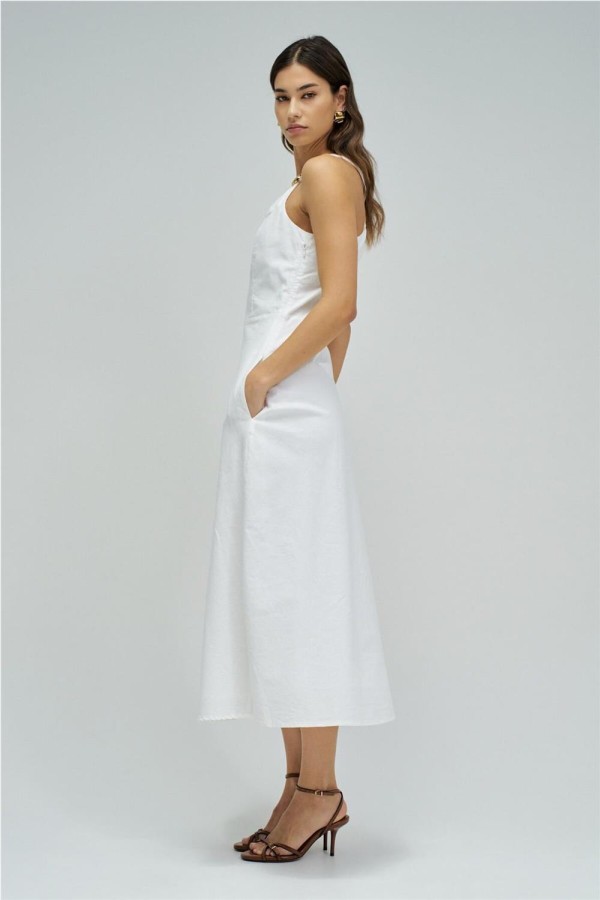 Vestido midi Salsa con lino 2
