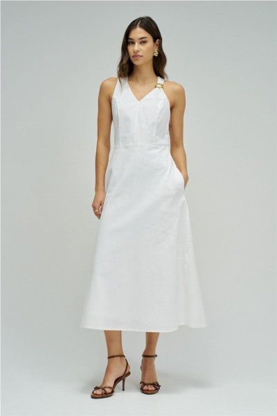Vestido midi Salsa con lino