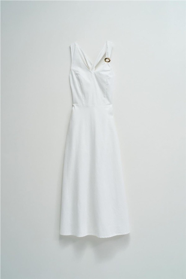 Vestido midi Salsa con lino