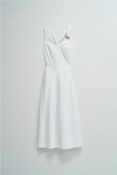 Vestido midi Salsa con lino