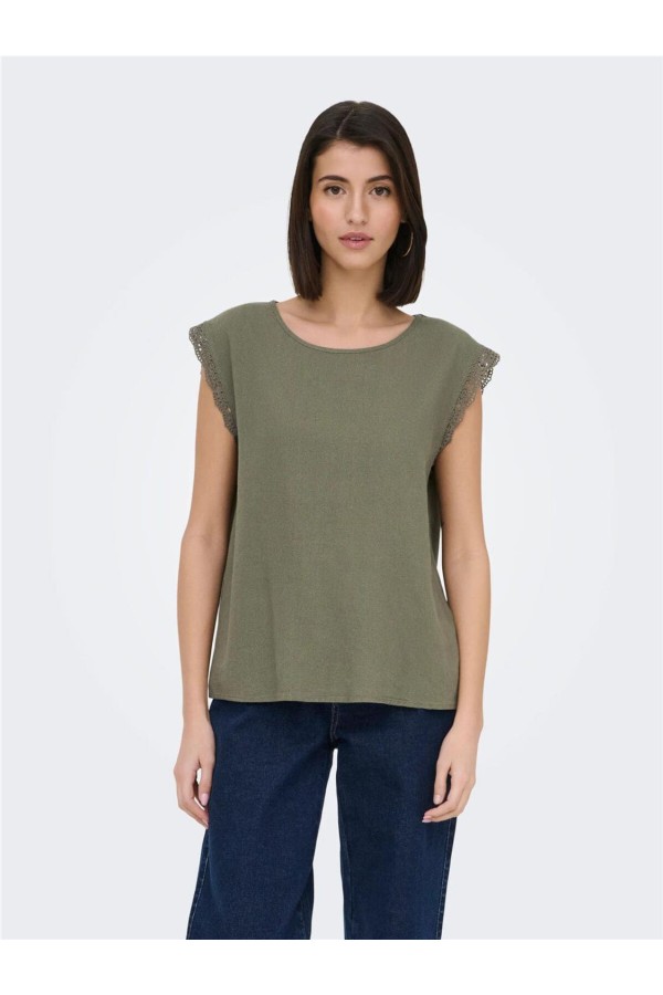 Top JDY Say con mezcla de lino