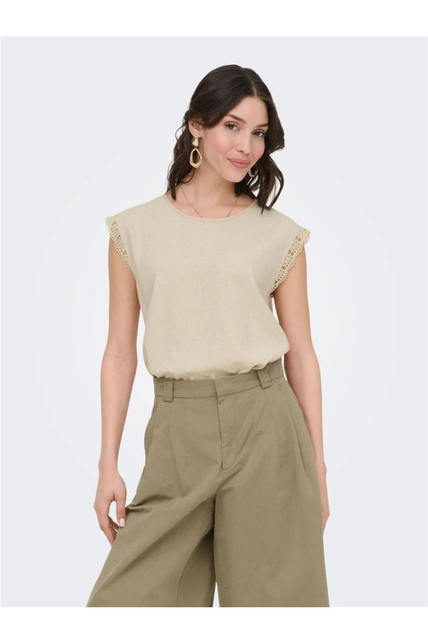 Top JDY Say con mezcla de lino
