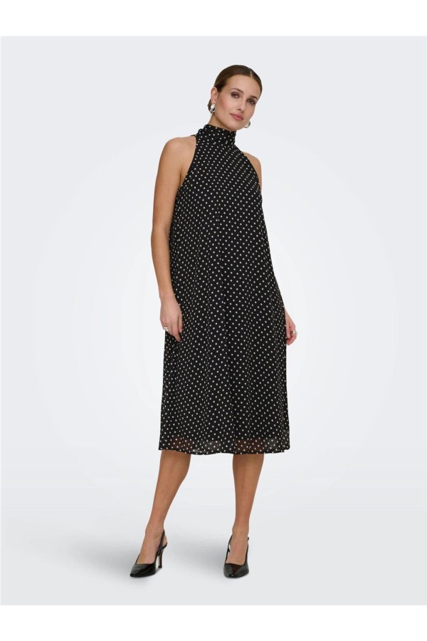 Vestido JDY Polka cuello halter