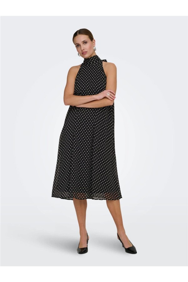 Vestido JDY Polka cuello halter