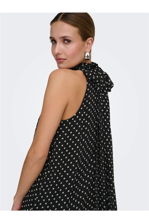 Vestido JDY Polka cuello halter
