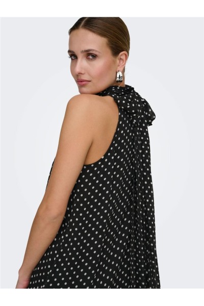 Vestido JDY Polka cuello halter