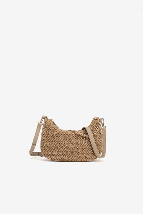 Bolso bandolera Tiffosi marrón trenzado