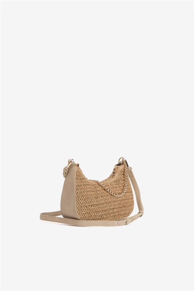 Bolso bandolera Tiffosi marrón trenzado