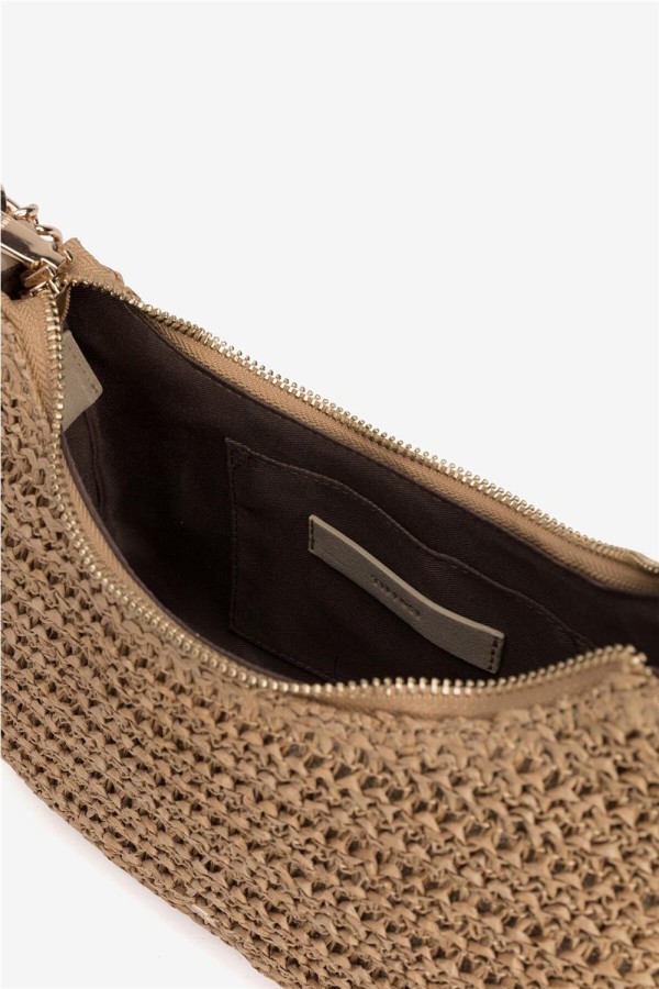 Bolso bandolera Tiffosi marrón trenzado