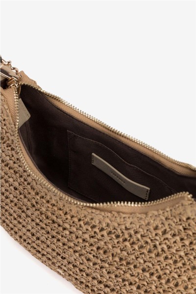 Bolso bandolera Tiffosi marrón trenzado