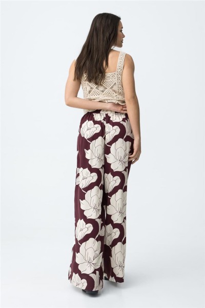 Pantalón ancho Tiffosi estampado floral