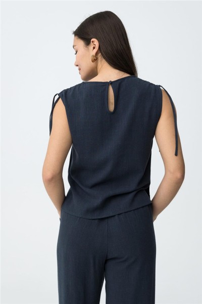 Blusa Tiffosi azul con lazo
