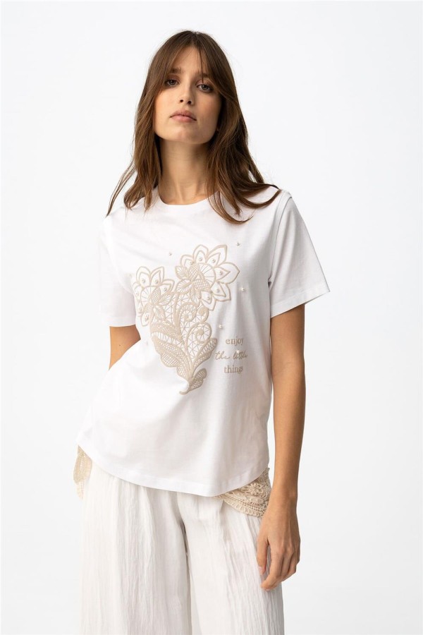 Camiseta Tiffosi estampado floral