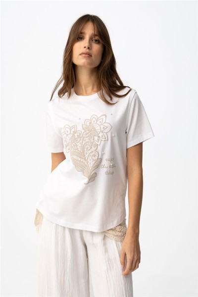 Camiseta Tiffosi estampado floral