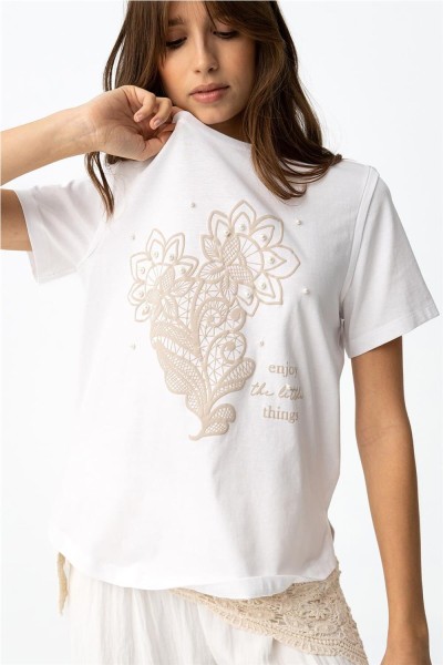 Camiseta Tiffosi estampado floral
