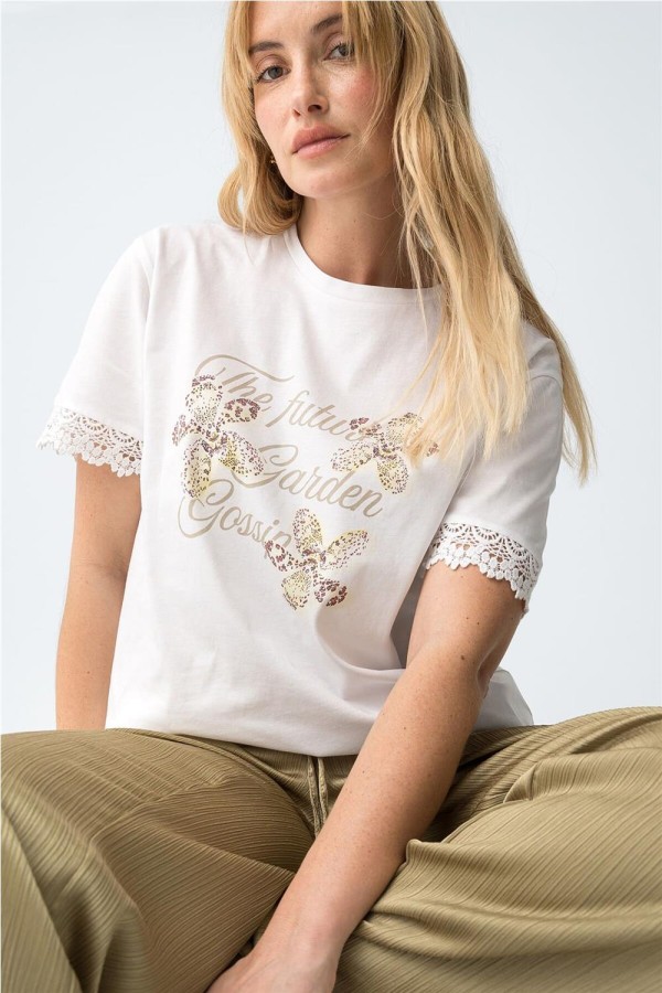 Camiseta Tiffosi encaje en mangas