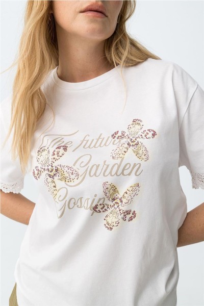 Camiseta Tiffosi encaje en mangas